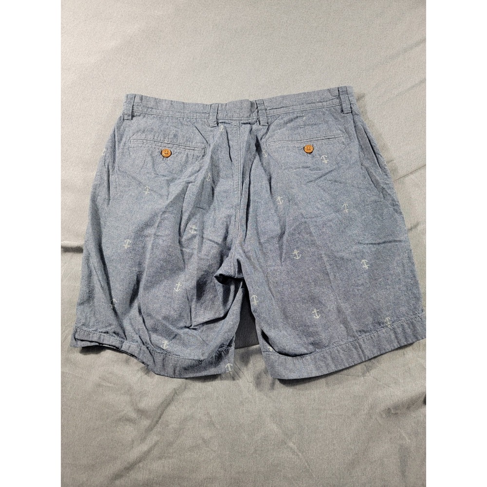 J. Crew Gramercy Shorts‎ Mens 34 Blue Anchor Chino Preppy Sailing Beach Casual - Picture 8 of 8